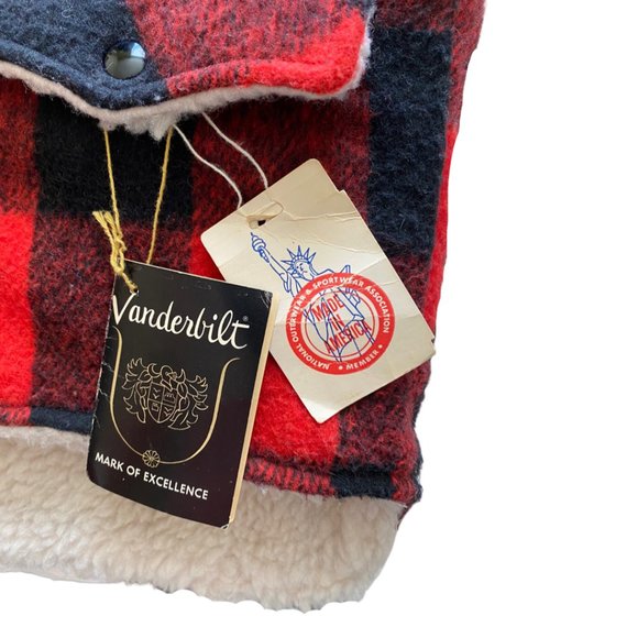 VINTAGE VANDERBILT Mark of Excellence RARE Red Plaid Wool Vest Women's Sml - Picture 7 of 8